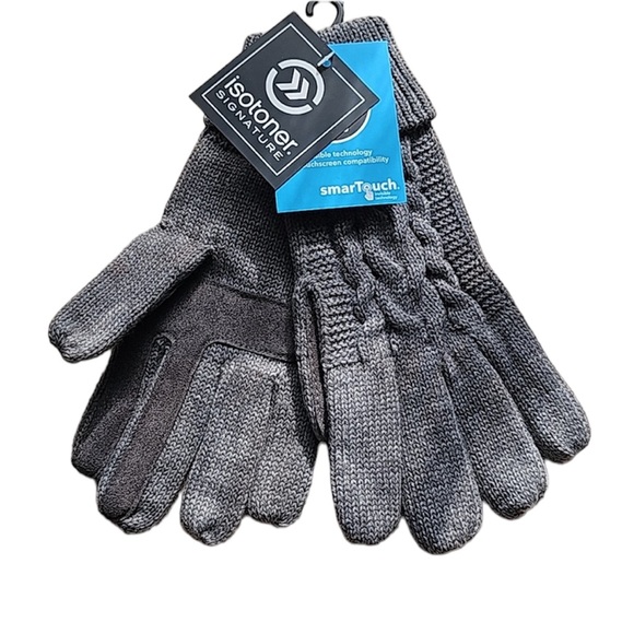 isotoner Accessories - ISOTONER NWT signature smart touch gloves in grey gray